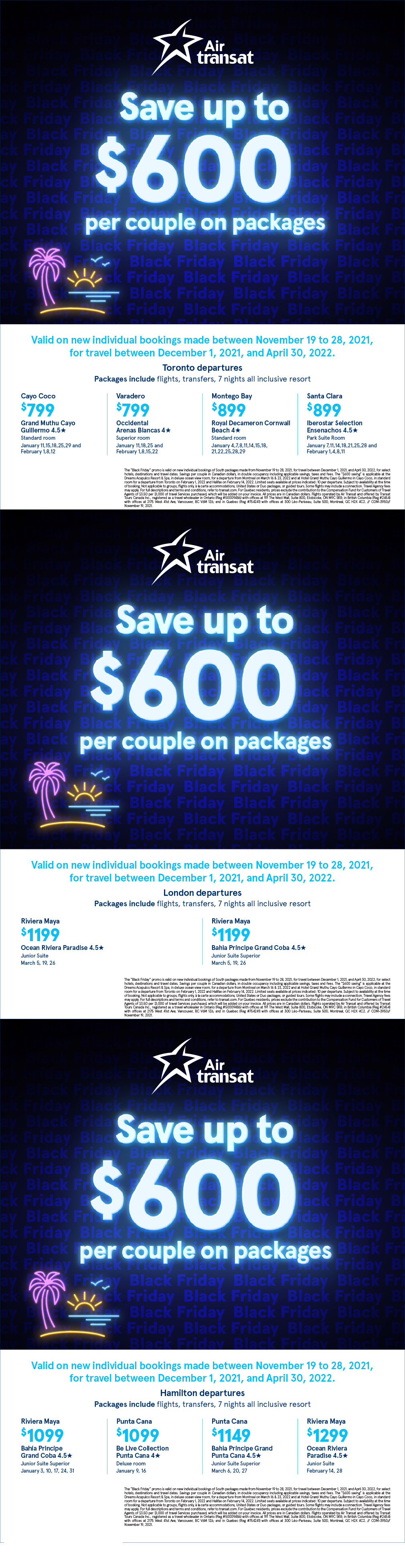 Save up to $600 Per Couple On South Packages